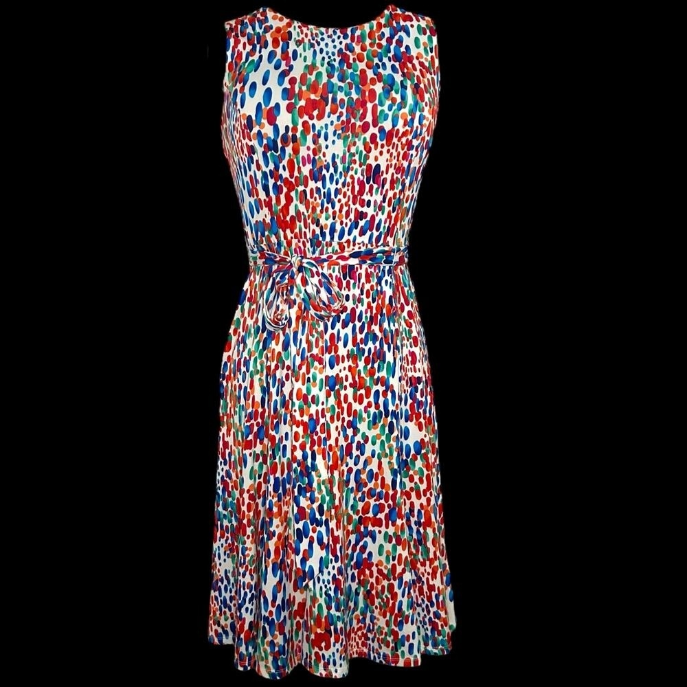 Colorful Polka Dot Dress Size M